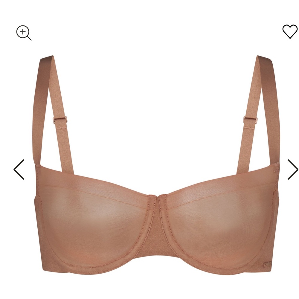 BNWT skims sheer balconette bra in Sienna sz 32c
